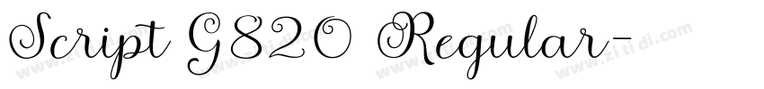 Script G820 Regular字体转换 Script G820 Regular字体转换